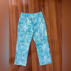 St. John Sport by Marie Gray Turquoise and Yellow Skirt